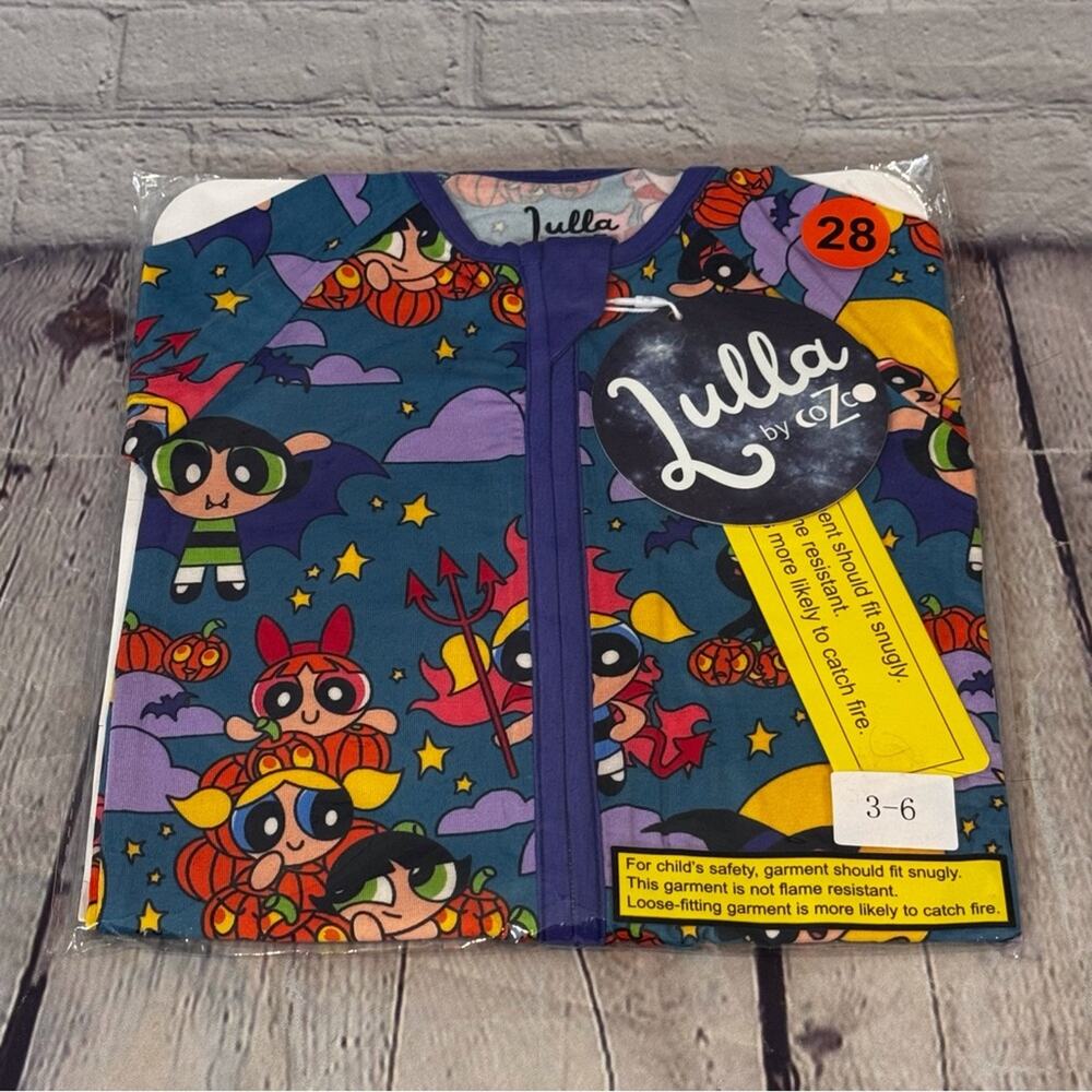 Lulla by CoZco Powerpuff Girl’s Halloween Bamboo Zip Romper